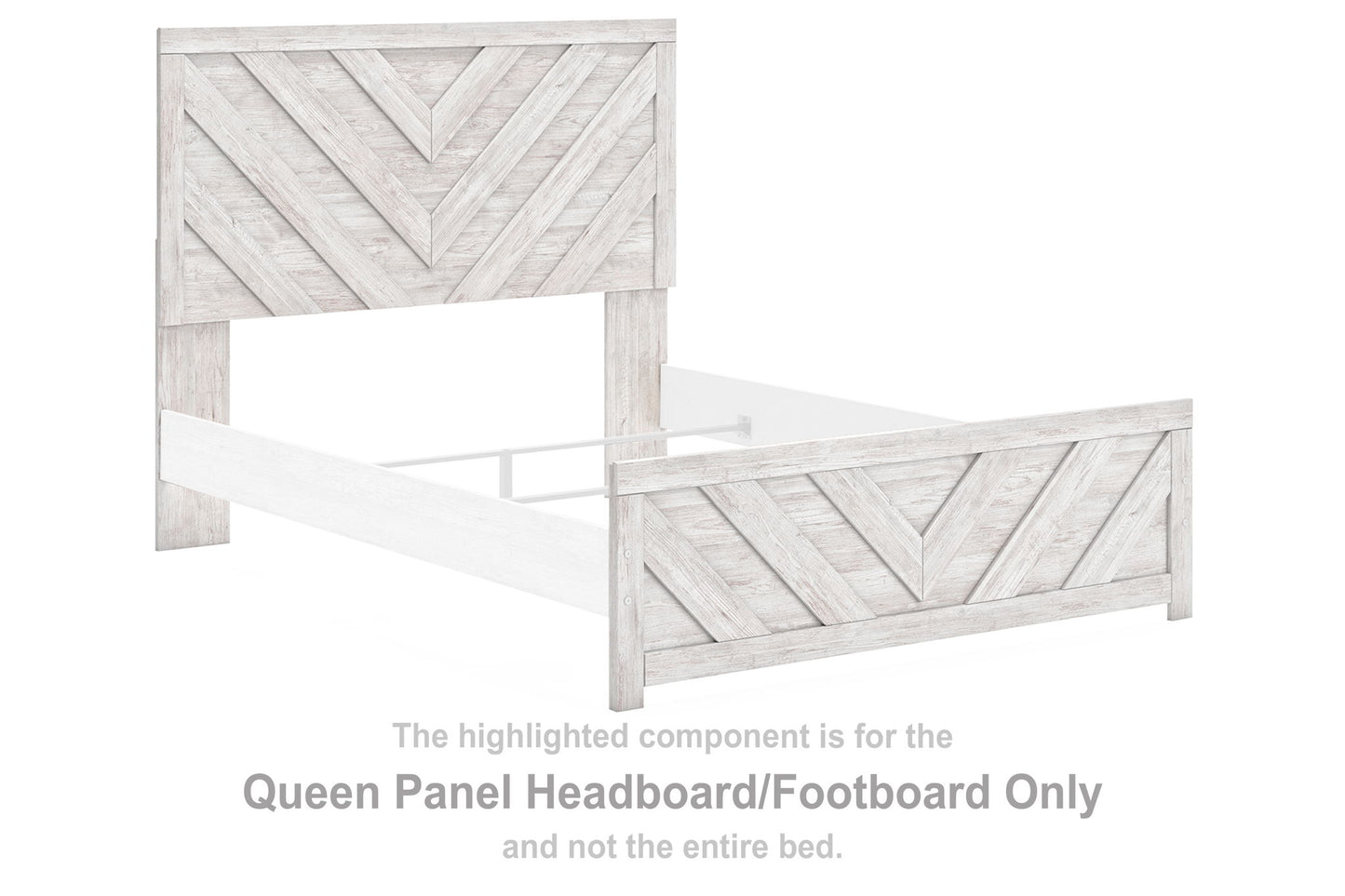 Cayboni - Queen Panel Headboard/Footboard - Whitewash
