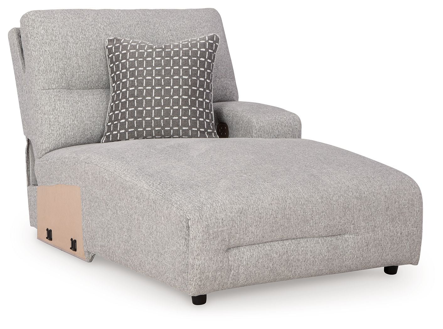 Acklen Place - Pewter - Raf Power Reclining Back Chaise