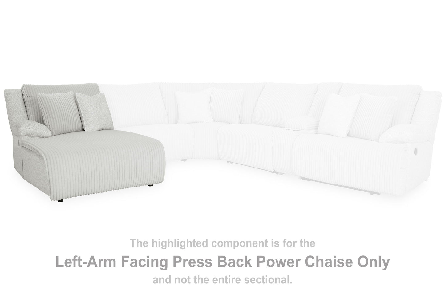 Top Tier - Alloy - Laf Press Back Power Chaise