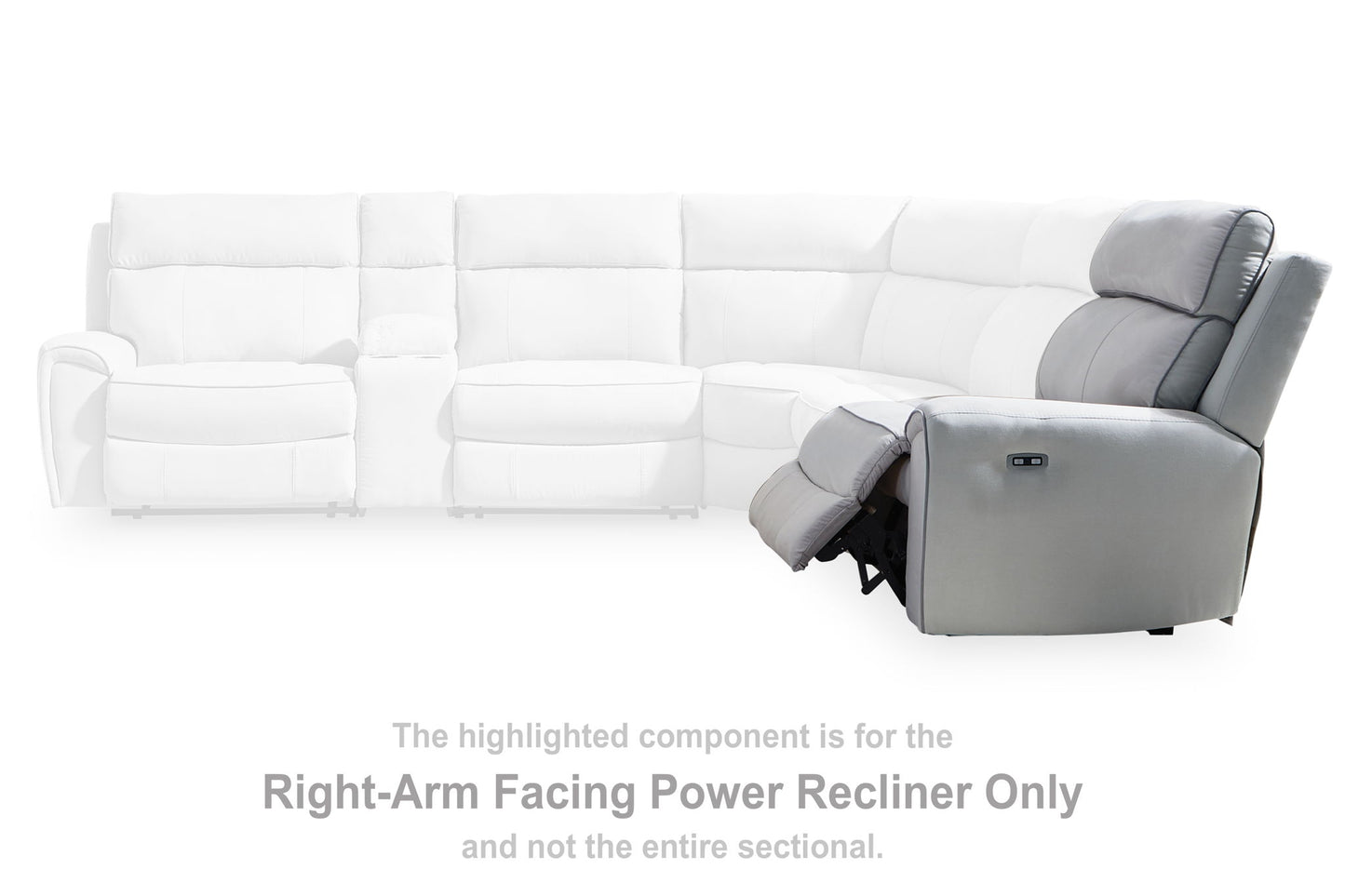 Social Pointe - Pearl / Ash - RAF Zero Wall Power Recliner