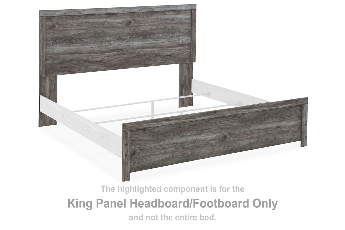 Bronyan - King Panel Headboard/Footboard - Dark Gray