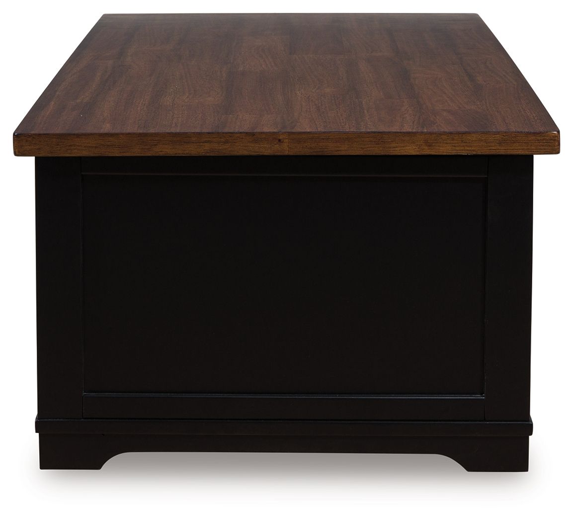Wildenauer - Brown / Black - Lift Top Cocktail Table