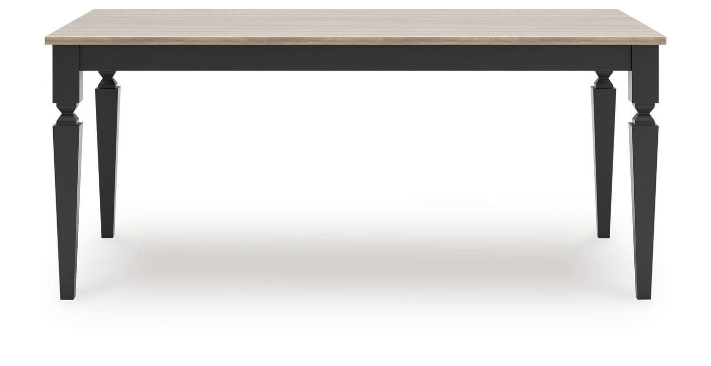 Brenkerton - Grayish Brown / Black - Rectangular Dining Room Table
