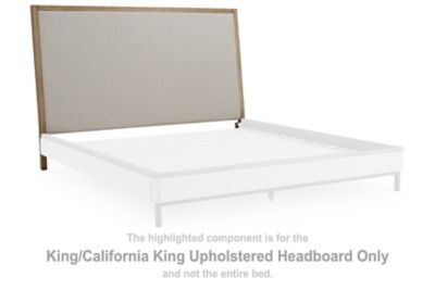 Tomtyn - King/California King Upholstered Headboard - Light Brown