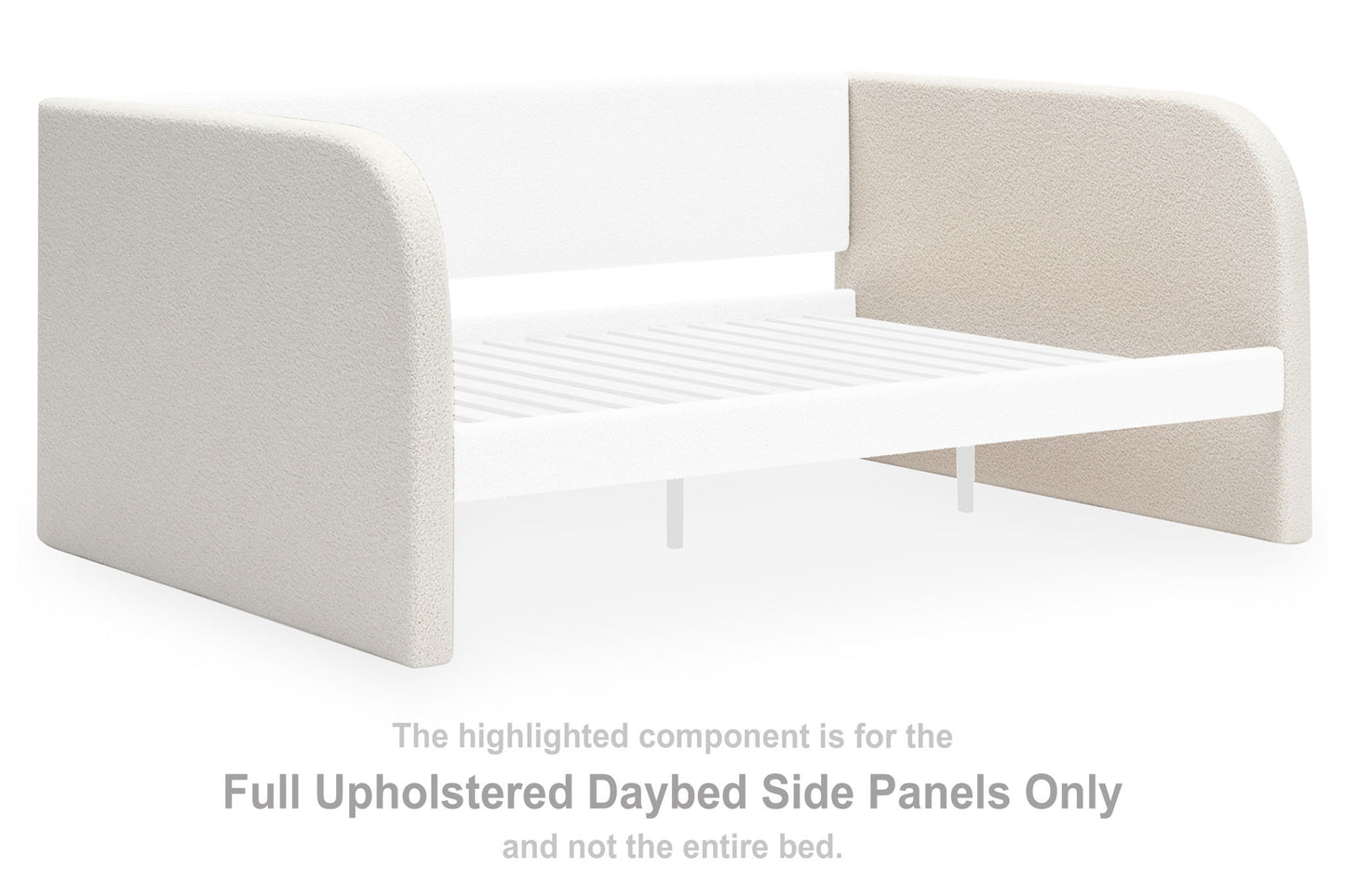 Arloster - White - Full Upholstered Daybed Side Panels