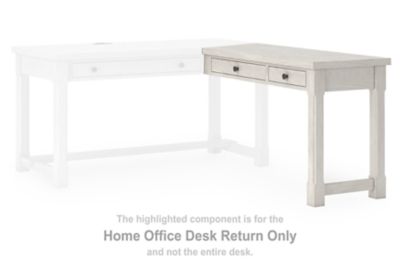 Robbinsdale - Home Office Desk Return - Antique White