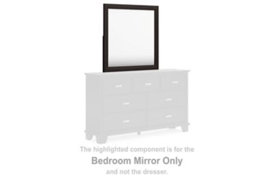 Covetown - Bedroom Mirror - Dark Brown