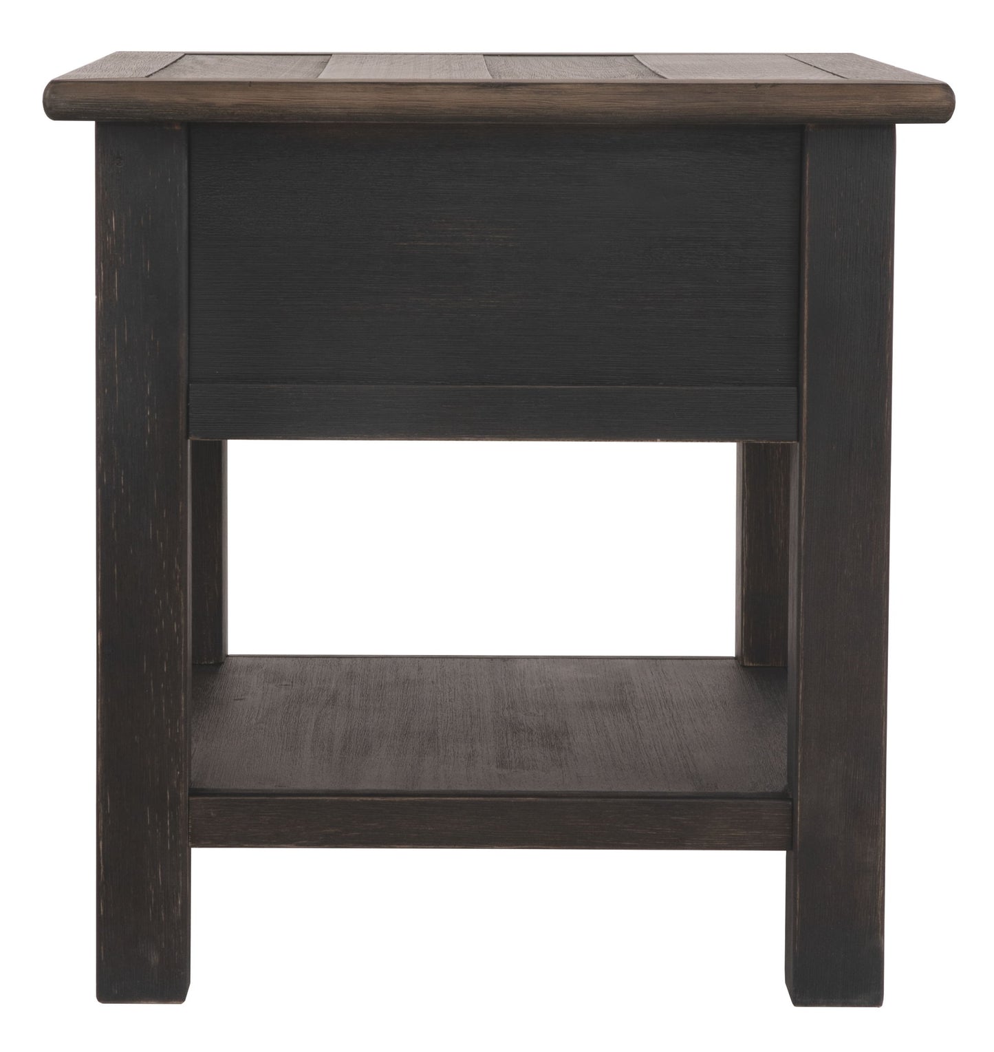 Tyler Creek - Grayish Brown / Black - Rectangular End Table