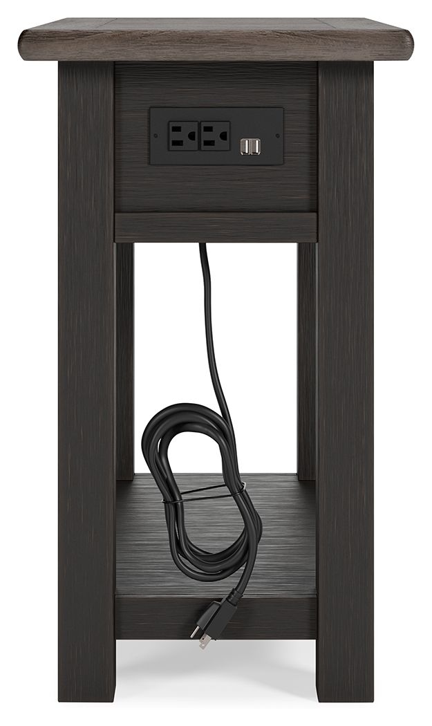 Tyler Creek - Black / Gray - Chair Side End Table