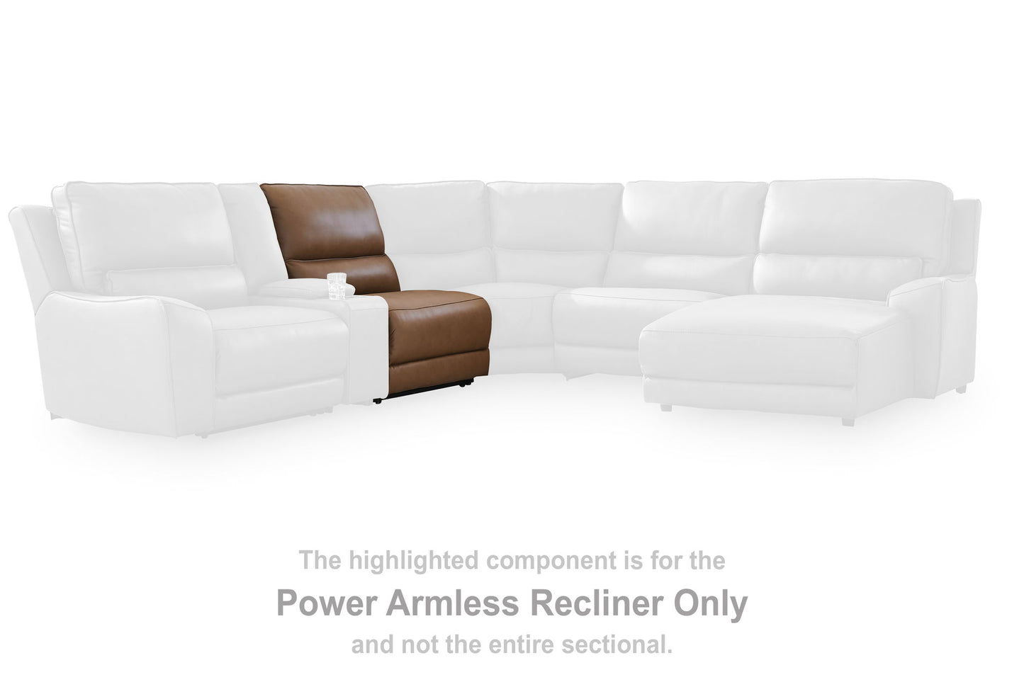 DeepWakes - Power Armless Recliner With Adjustable Headrest - Caramel
