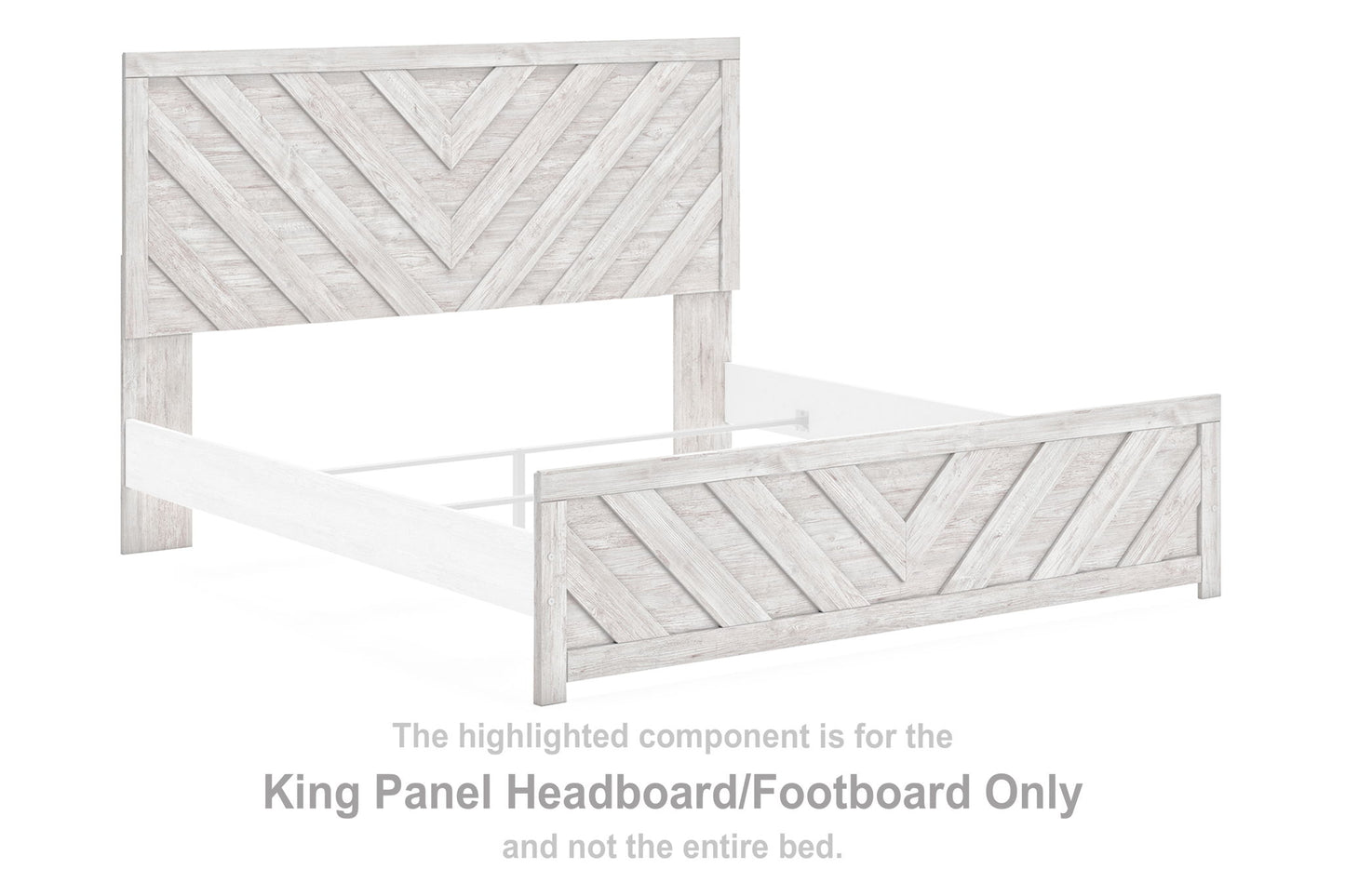 Cayboni - King Panel Headboard/Footboard - Whitewash