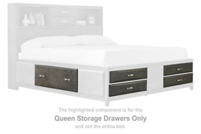 Caitbrook - Queen Storage Drawers - Gray