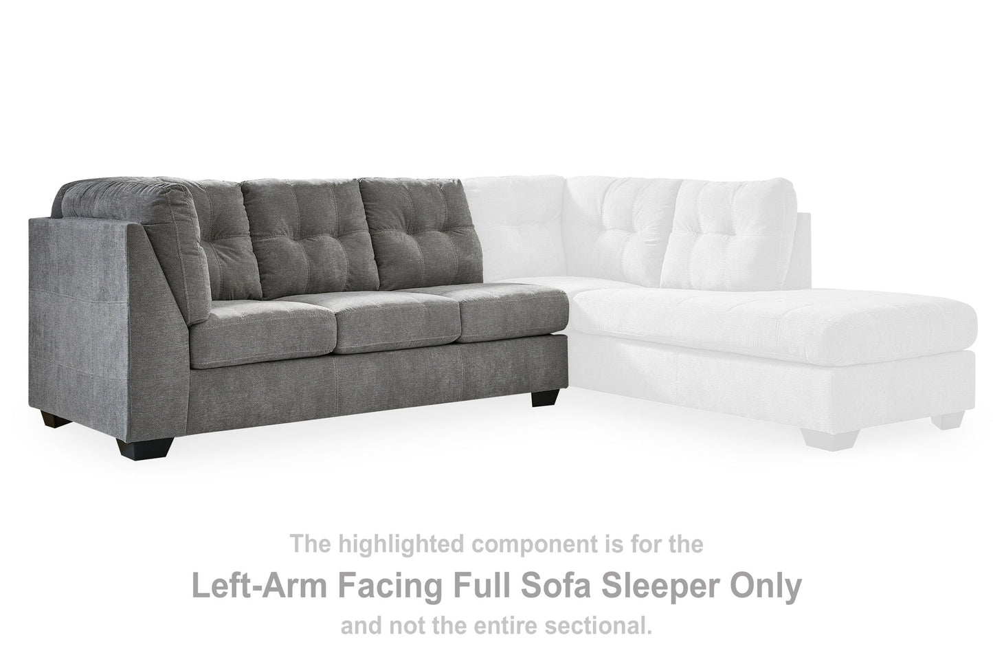 Marleton - Laf Full Sofa Sleeper - Gray
