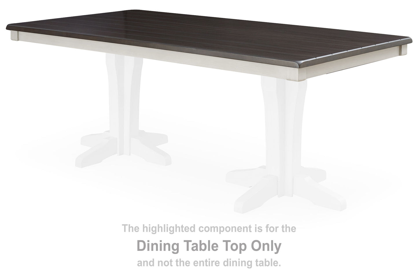 Darborn - Rect Dining Room Table Top - Gray / Brown