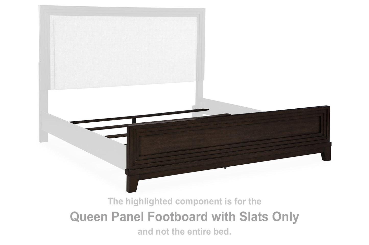 Neymorton - Queen Panel Footboard With Slats - Dark Grayish Brown