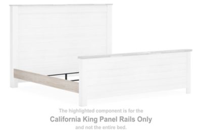 Willowton - Cal King Panel Rails - Whitewash
