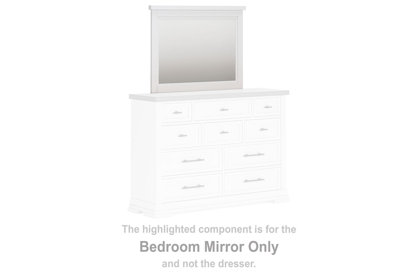 Ashbryn - White / Natural - Bedroom Mirror