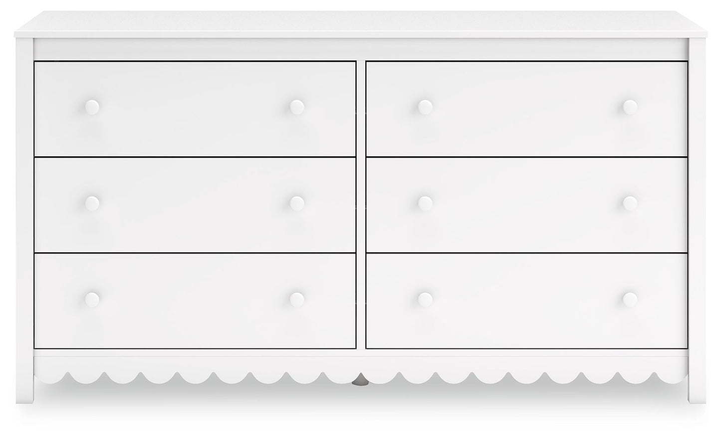 Hallityn - White - Six Drawer Dresser