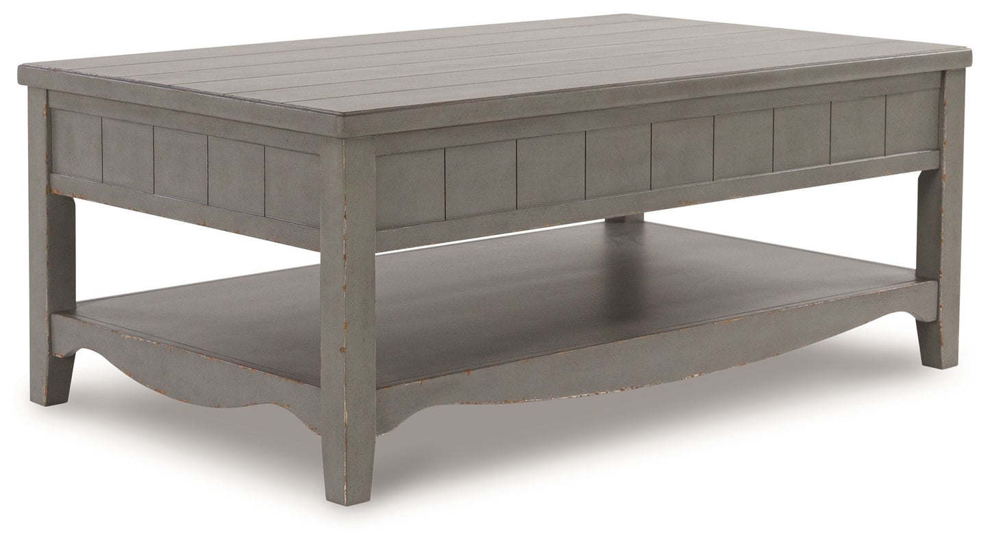 Charina - Rectangular Cocktail Table - Antique Gray