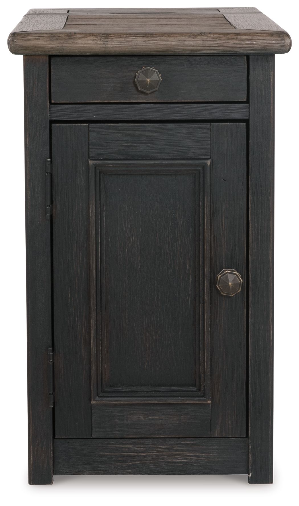 Tyler Creek - Grayish Brown / Black - Chair Side End Table