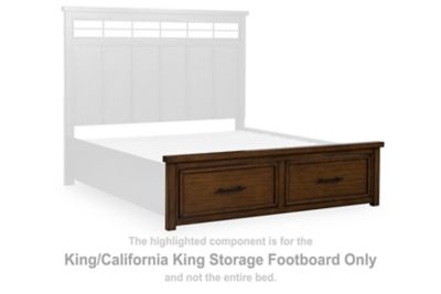 Taffenbrook - King/California King Storage Footboard - Medium Brown
