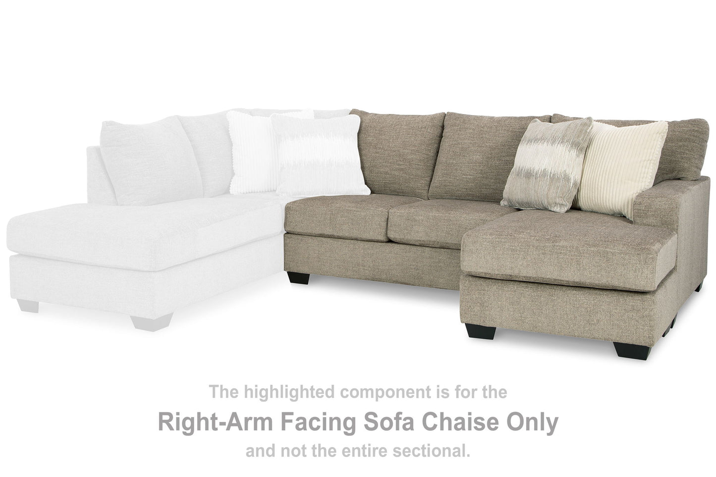 Creswell - RAF Sofa Chaise - Stone