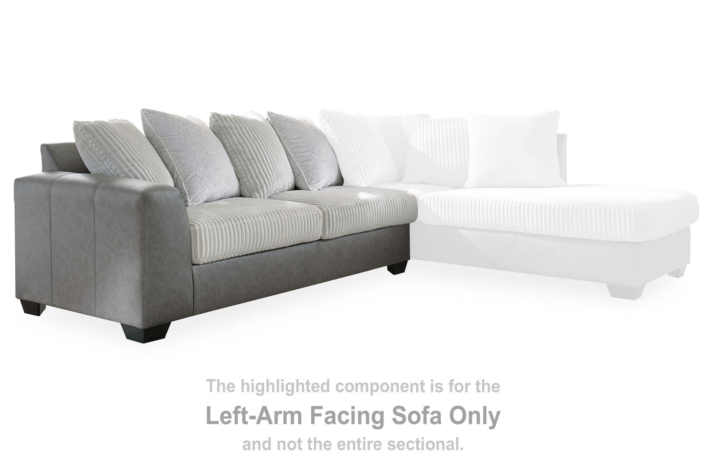 Clairette Court - Laf Sofa - Alloy