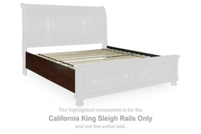 Porter - Cal King Sleigh Rails - Rustic Brown