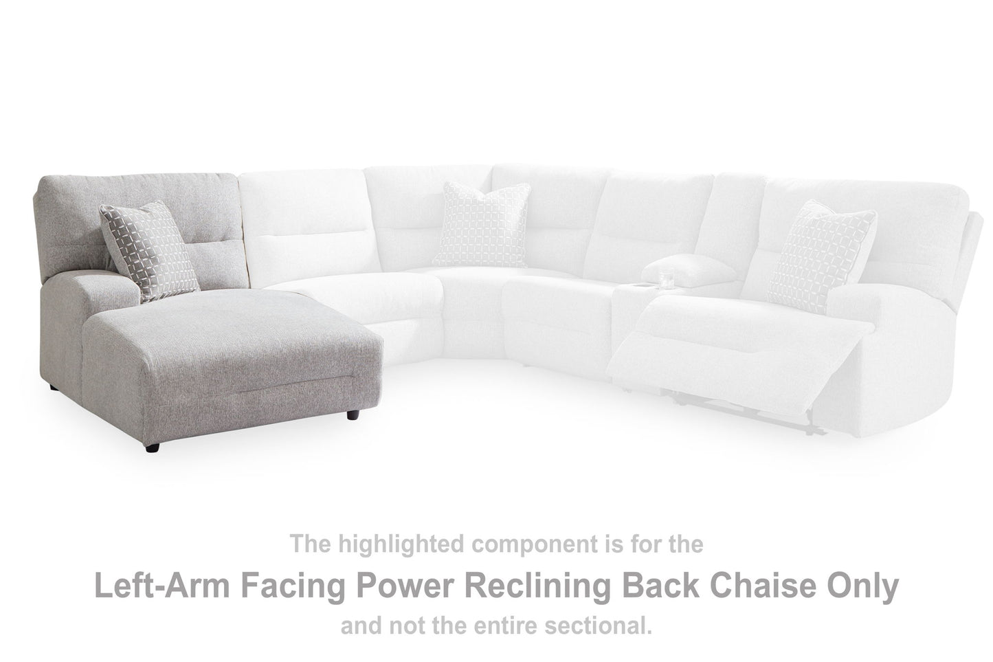 Acklen Place - Pewter - Laf Power Reclining Back Chaise