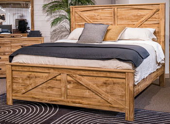 Maystonna - King Crossbuck Panel Footboard - Brown