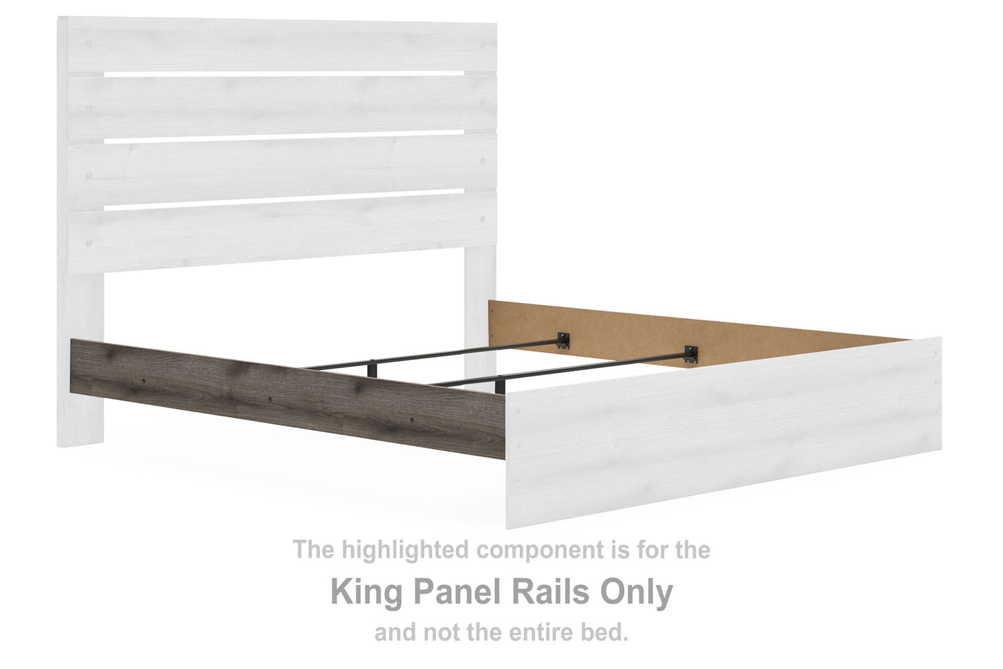 Graystorm - King Panel Rails - Brown Gray