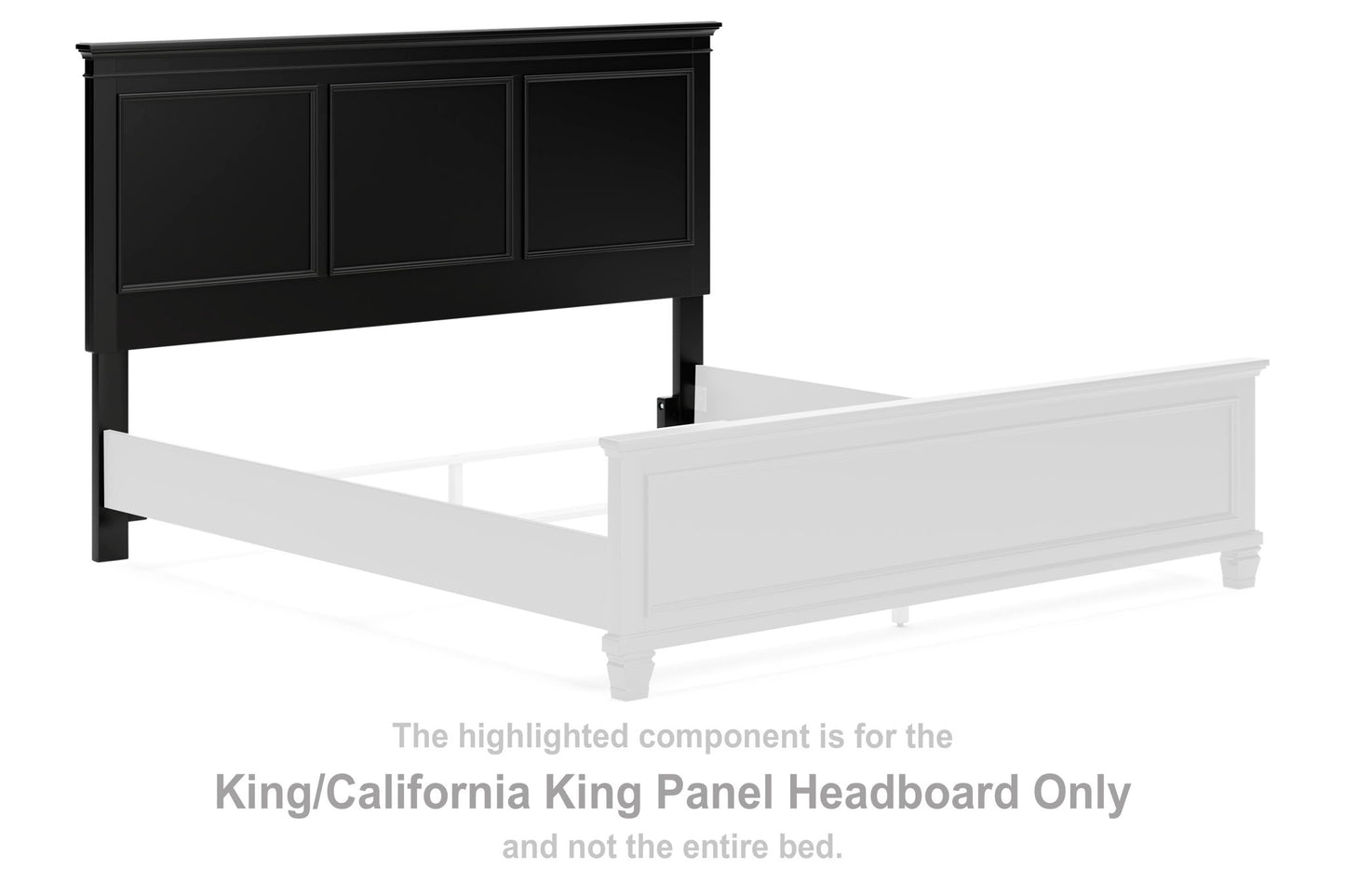 Lanolee - King/Cal King Panel Headboard - Black