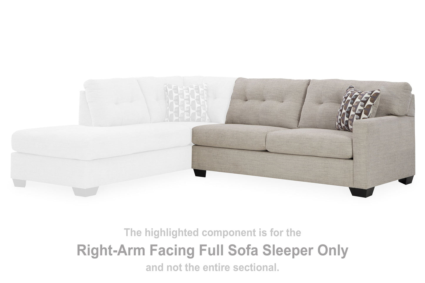 Mahoney - Raf Full Sofa Sleeper - Pebble