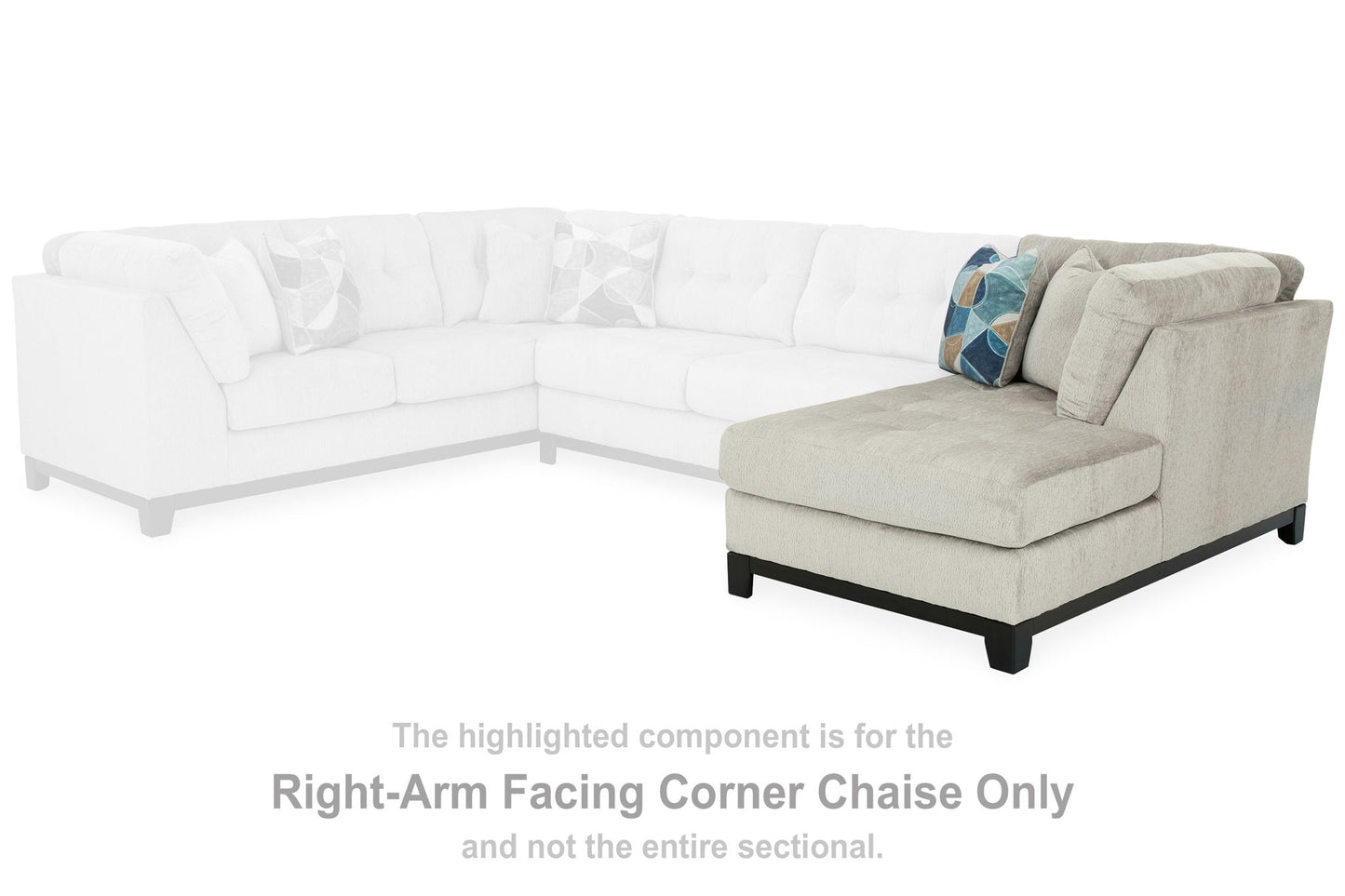 Maxon Place - Raf Corner Chaise - Stone