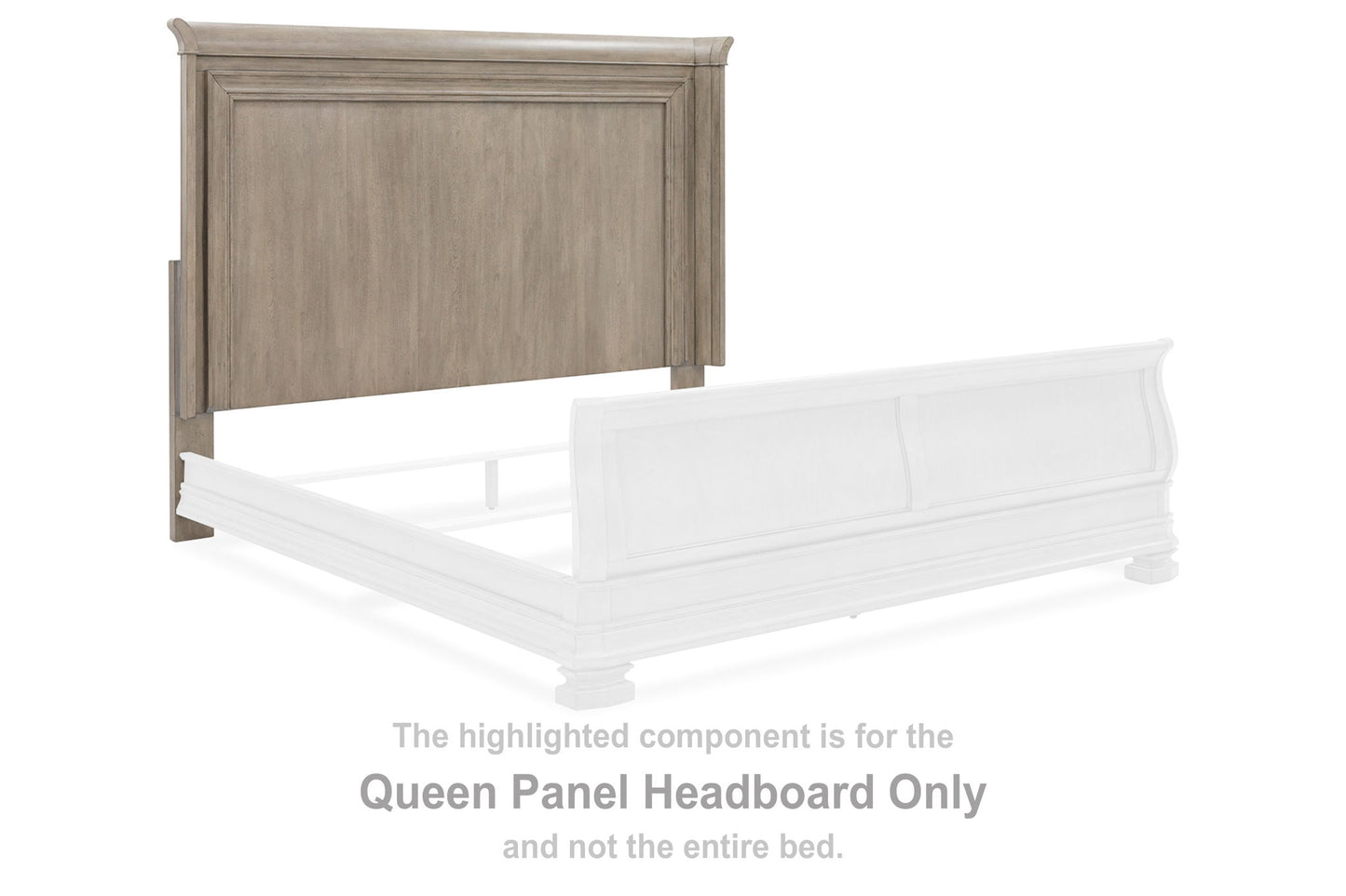 Lexorne - Queen Panel Headboard - Gray