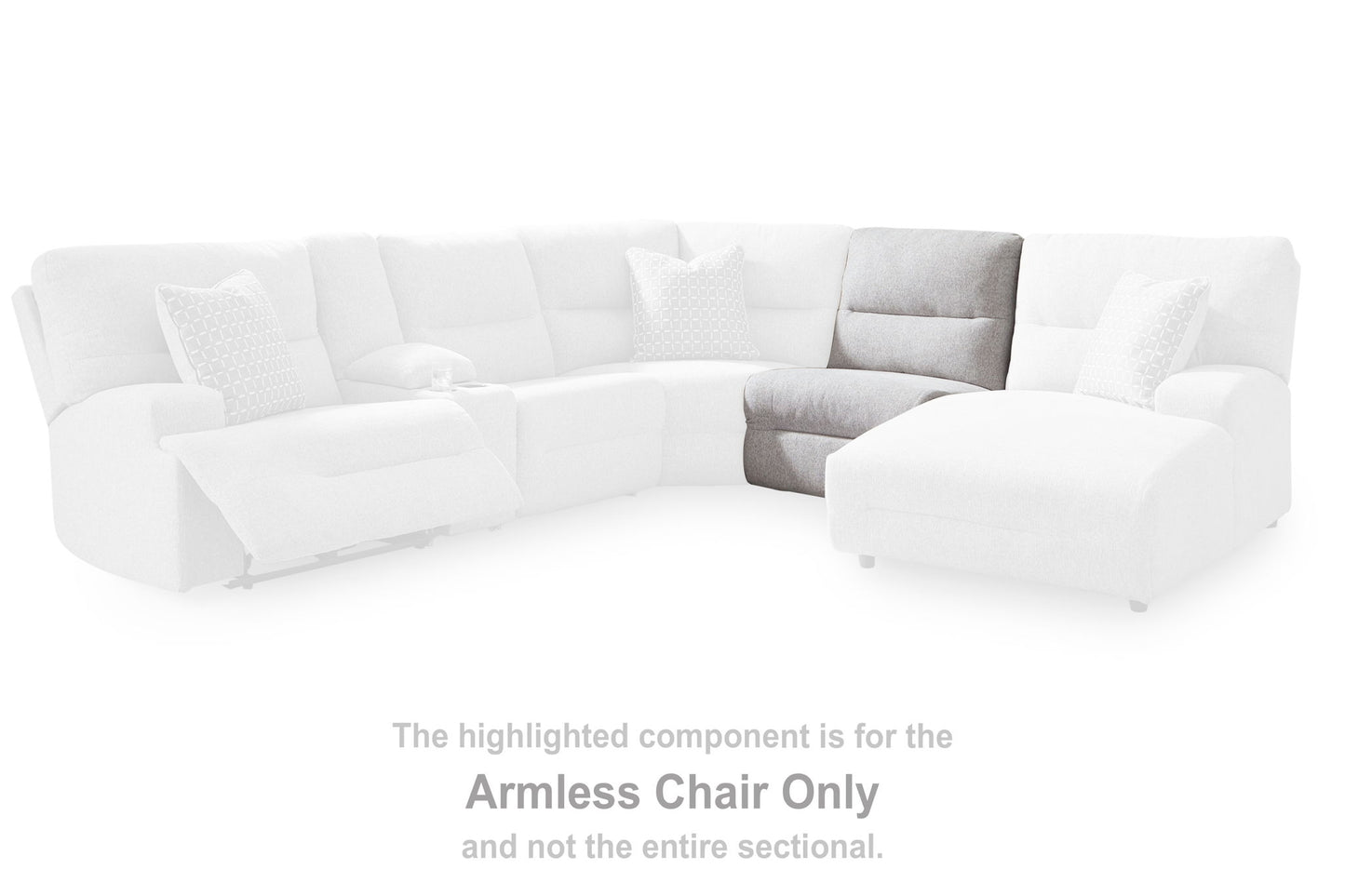 Acklen Place - Pewter - Armless Chair