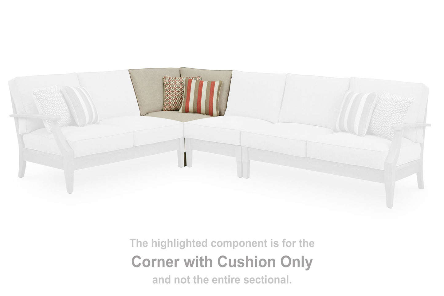 Clare View - Corner With Cushion - Beige