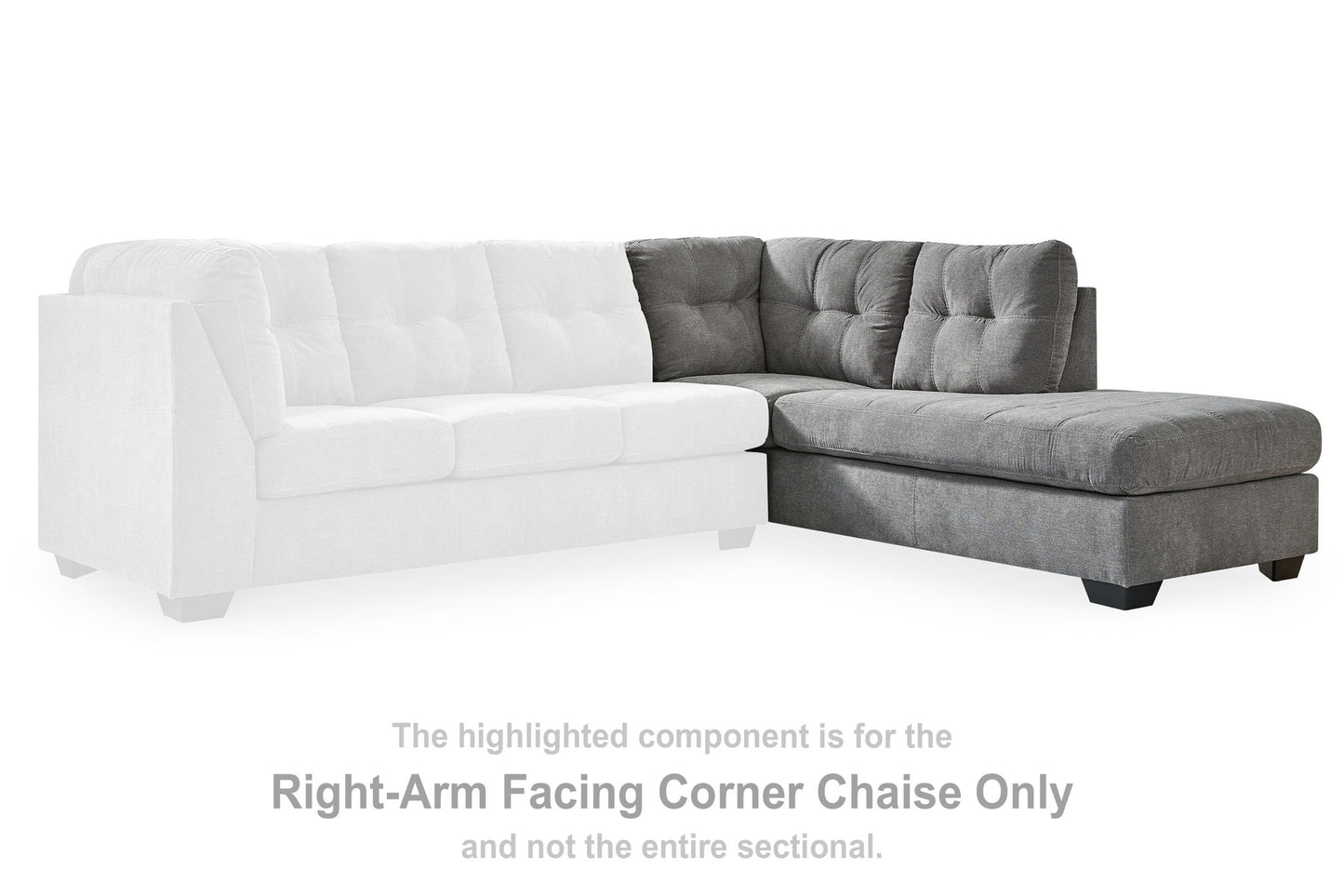 Marleton - Raf Corner Chaise - Gray