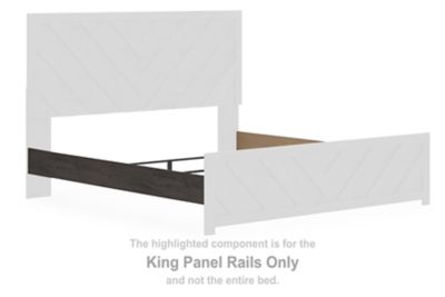 Prendonea - King Panel Rails - Charcoal