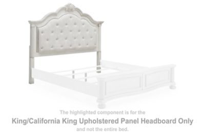 Montelaine - King/California King Upholstered Panel Headboard - Antique White