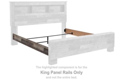 Derekson - King Panel Rails - Multi Gray