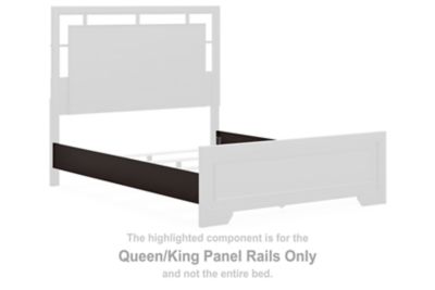 Covetown - Queen/King Panel Rails - Dark Brown