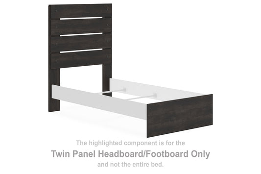 Hollivern - Twin Panel Headboard/Footboard - Dark Gray