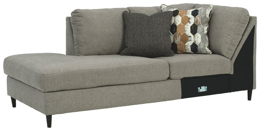 Santasia - LAF Corner Chaise - Gray Dark