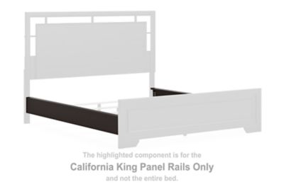 Covetown - California King Panel Rails - Dark Brown