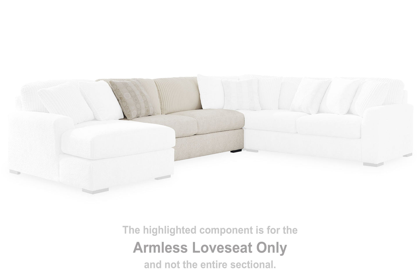 Chessington - Armless Loveseat - Ivory