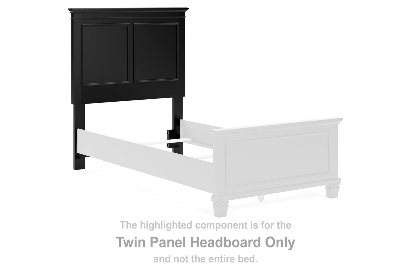 Lanolee - Twin Panel Headboard - Black