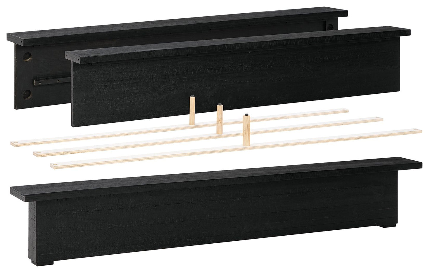 Londer - Cal King Panel Footboard/Rails - Black