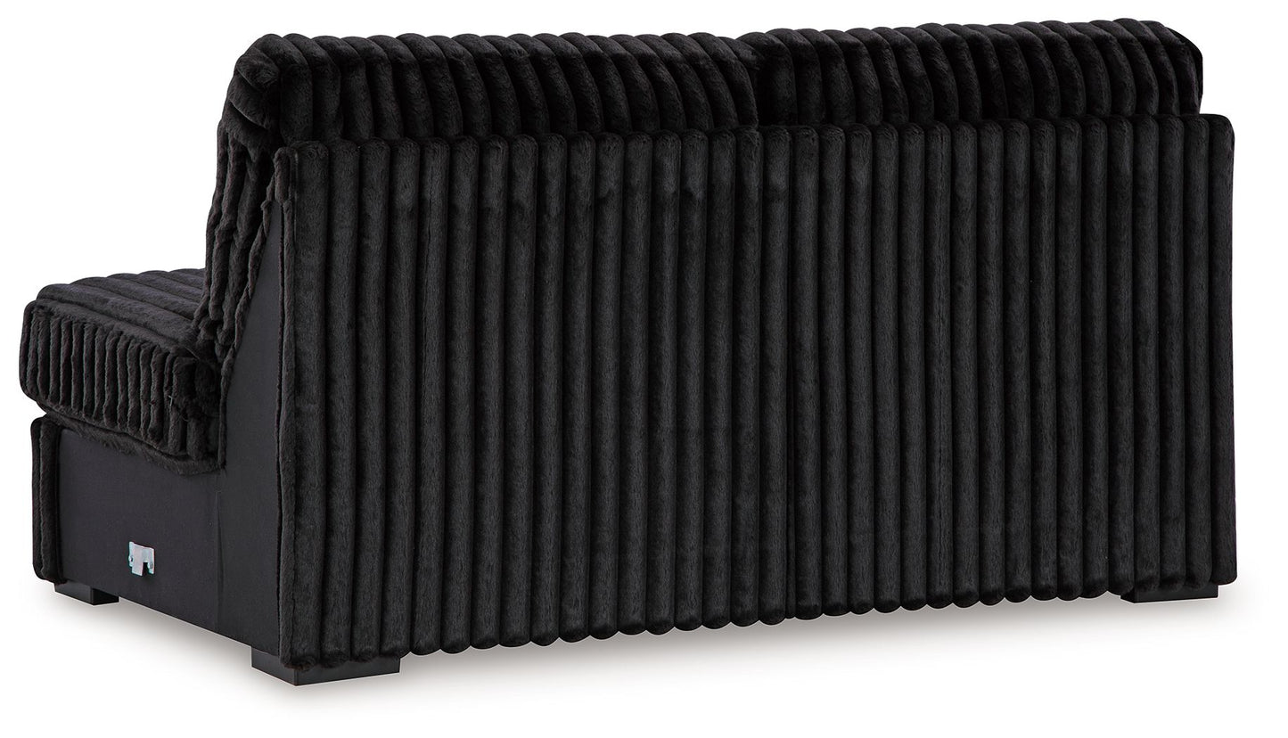 Midnight-Madness - Armless Loveseat - Onyx