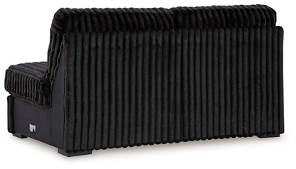 Midnight-Madness - Armless Loveseat - Onyx